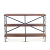 World Interiors - Blayne 56" Wide Bookshelf in Live Edge Acacia with Walnut Finish
