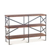 World Interiors - Blayne 56" Wide Bookshelf in Live Edge Acacia with Walnut Finish