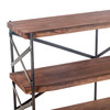 World Interiors - Blayne 56" Wide Bookshelf in Live Edge Acacia with Walnut Finish
