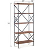 World Interiors - Blayne 78" Tall Shelf in Acacia with Walnut Finish