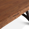 World Interiors - Blayne 72" Dining Table in Live Edge Acacia with Walnut Finish