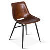 World Interiors - Brisbane Stanley Leather Dining Chair in Antique Whiskey