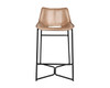 World Interiors - Brisbane Stanley Counter Chair in Antique Ivory Leather