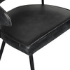 World Interiors - Brisbane Dover 23" Armchair in Weathered Black Leather
