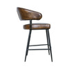 World Interiors - Brisbane Dover Counter Chair in Washed Chestnut Leather