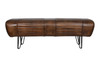 World Interiors - Brisbane Leeds Bench in Antique Whiskey Leather