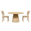 World Interiors - Calabasas 54" Dining Table in Natural White