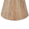 World Interiors - Caldera 48" Round Dining Table in White Travertine and Light Oak