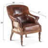 World Interiors - Charles Albert Armchair in Vintage Cigar Leather