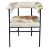 World Interiors - Charleston 18" Dining Armchair in Brown Hair on Hide Leather
