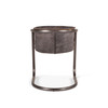 World Interiors - Chiavari Leather Dining Chair in Antique Ebony