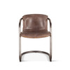 World Interiors - Chiavari Dining Chairs in Jet Brown Leather and Steel