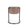 World Interiors - Chiavari Dining Chairs in Jet Brown Leather and Steel