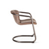 World Interiors - Chiavari Dining Chairs in Jet Brown Leather and Steel