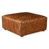 World Interiors - Chiavari Ottoman in Coco Brown Leather