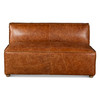 World Interiors - Chiavari Loft 112" Sectional Sofa in Cocoa Brown Leather