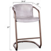 World Interiors - Chiavari Leather Counter Chair in Vintage White