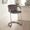 World Interiors - Chiavari Leather Counter Chairs in Antique Ebony