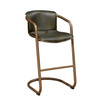 World Interiors - Chiavari Leather Bar Chair in Emerald Green