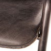 World Interiors - Chiavari Bar Chair in Antique Ebony Leather and Steel
