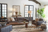 World Interiors - Chiavari Antique Ebony Leather Sofa