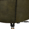 World Interiors - Chiavari Swivel Office Chair in Emerald Green Leather and Antique Gold