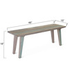 World Interiors - Cordoba 48" Bench in Reclaimed Wood with Vintage Teal Finish