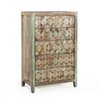 World Interiors - Cordoba Tall Chest in Reclaimed Wood with Vintage Teal Finish
