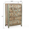 World Interiors - Cordoba Tall Chest in Reclaimed Wood with Vintage Teal Finish