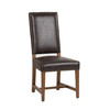 World Interiors - Dani Dining Chair in Dark Brown Leather with Earth Legs