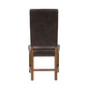 World Interiors - Dani Dining Chair in Dark Brown Leather with Earth Legs