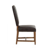 World Interiors - Dani Dining Chair in Dark Brown Leather with Earth Legs
