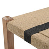 World Interiors - Delmar 20" Ottoman Stool in Woven Natural and Black Rope