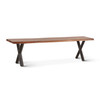World Interiors - Elliston 68" Dining Bench in Sheesham and Matte Black Iron