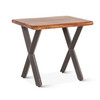 World Interiors - Elliston 26" Side Table in Sheesham and Matte Black Iron