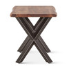 World Interiors - Elliston 26" Side Table in Sheesham and Matte Black Iron