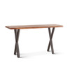 World Interiors - Elliston 58" Console Table in Sheesham and Matte Black Iron