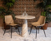 World Interiors - Giza 30" Round Dining Table in Brown Toronto Marble