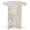 World Interiors - Giza 20" Side Table in Alabaster Marble
