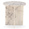World Interiors - Giza 20" Side Table in Alabaster Marble