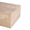 World Interiors - Giza 50" Drum Coffee Table in Travertine Stone
