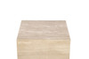 World Interiors - Giza 18" Drum Side Table in Travertine Stone
