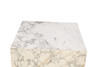 World Interiors - Giza 32" Drum Coffee Table in Alabaster Marble