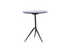 World Interiors - Glacier 18" Accent Table with Lava Marble