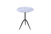 World Interiors - Glacier 18" Accent Table with Fancy Brown Marble