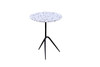 World Interiors - Glacier 18" Accent Table with Alaska White Marble