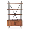 World Interiors - Halden Tall Bookshelf in Pecan Brown