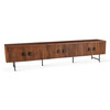 World Interiors - Halden 98" Plasma Cabinet Pecan Brown