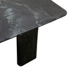 World Interiors - Harbor 64" Hexagonal Coffee Table with Lava Marble in Dark Walnut