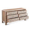 World Interiors - Haveli Dresser 61in Carved, Natural White
